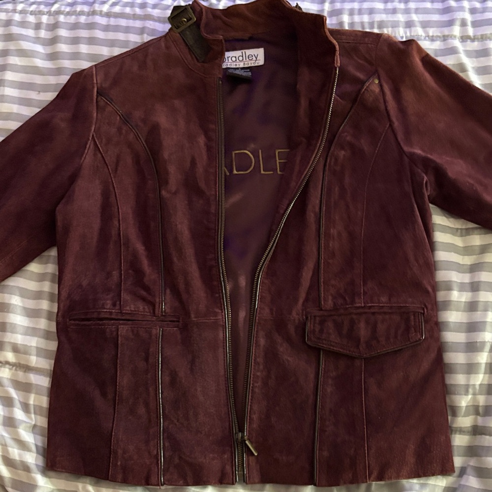 Bradley Women's Maroon Leather Jacket